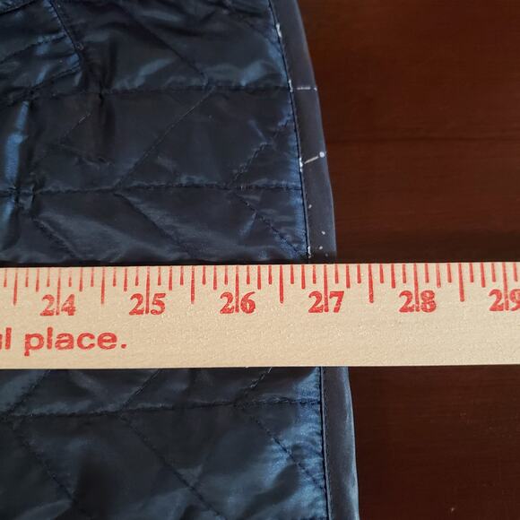 Chicos Zenergy Womens Reversible Quilted Celestial Vest Size 2 L 12/14 Navy Blue - Picture 13 of 13